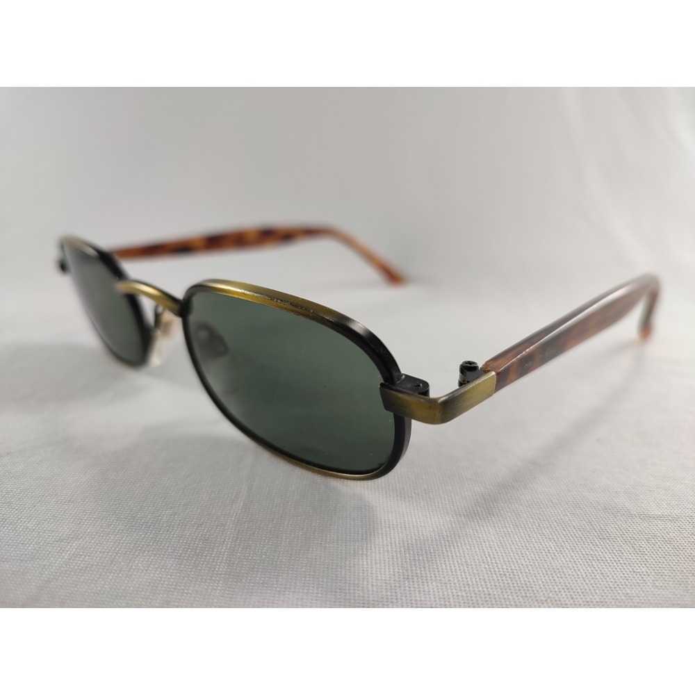 Vintage Kenneth Cole New York KC 7120 G Antique Gold‎ Tortoise Sunglasses Patina